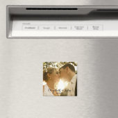 Einfache handschriftliche Hochzeit-Foto Magnet (In Situ (Geschirrspüler))