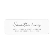 Einfache handschriftliche Skriptname-Rücksendeadre