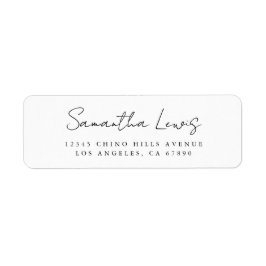 Einfache handschriftliche Skriptname-Rücksendeadre