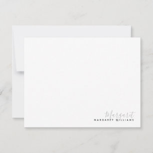 Einfache handschriftliche Unterschrift über gedruc Mitteilungskarte