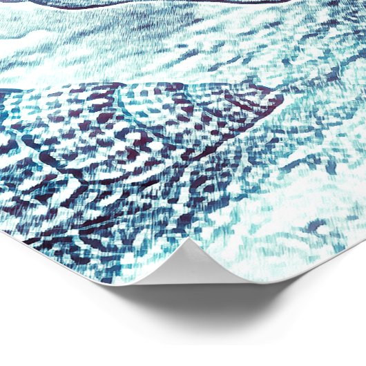 Einfache Handskizze Seashell Zeichnend | Poster (Ecke)