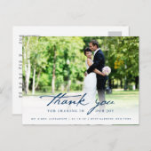 Einfache Handwrite Script Klasse Hochzeit Vielen D Postkarte (Vorne/Hinten)