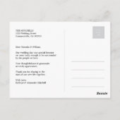 Einfache Handwrite Script Klasse Hochzeit Vielen D Postkarte (Rückseite)