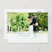 Einfache Handwrite Script Klasse Hochzeit Vielen D Postkarte (Vorne/Hinten)