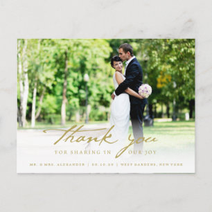 Einfache Handwrite Script Klasse Hochzeit Vielen D Postkarte