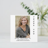 Einfache Handwriting-Foto-Abschluss Danke-Karte (Stehend Vorderseite)