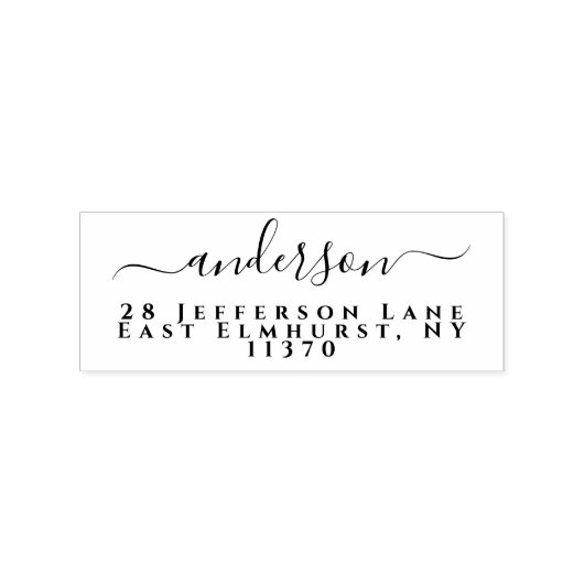 Einfache Handwriting-Rücksendeadresse Gummistempel (Prägung)