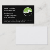 Einfache Handyman Business Contact Cards Visitenkarte (Vorne/Hinten)