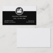 Einfache Handyman-Visitenkarten Visitenkarte (Vorne/Hinten)