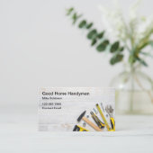 Einfache Handyman Zuhause Services Business Cards Visitenkarte (Stehend Vorderseite)