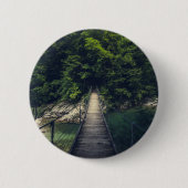 Einfache Hängebrücke über den Fluss Idrijca, Slove Button (Vorderseite)