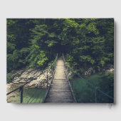 Einfache Hängebrücke über den Fluss Idrijca, Slove Gästebuch (Rückseite)