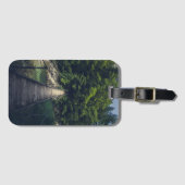 Einfache Hängebrücke über den Fluss Idrijca, Slove Gepäckanhänger (Vorderseite (Horizontal))