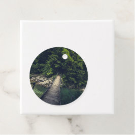 Einfache Hängebrücke über den Fluss Idrijca, Slove Geschenkanhänger