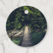 Einfache Hängebrücke über den Fluss Idrijca, Slove Geschenkanhänger (Vorderseite)