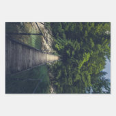 Einfache Hängebrücke über den Fluss Idrijca, Slove Geschenkpapier Set (Vorderseite 3)