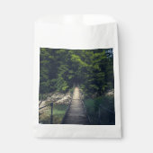 Einfache Hängebrücke über den Fluss Idrijca, Slove Geschenktütchen (Vorderseite)