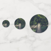 Einfache Hängebrücke über den Fluss Idrijca, Slove Konfetti (Vorderseiten)