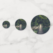 Einfache Hängebrücke über den Fluss Idrijca, Slove Konfetti (Rückseiten)