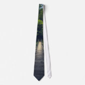 Einfache Hängebrücke über den Fluss Idrijca, Slove Krawatte (Vorderseite)