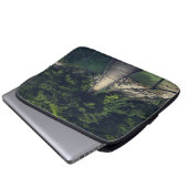 Einfache Hängebrücke über den Fluss Idrijca, Slove Laptopschutzhülle (Vorne Knopf)