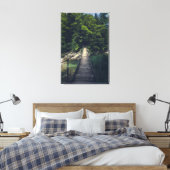 Einfache Hängebrücke über den Fluss Idrijca, Slove Leinwanddruck (Insitu (Schlafzimmer))
