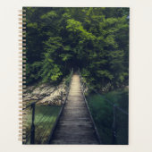 Einfache Hängebrücke über den Fluss Idrijca, Slove Planer (Vorderseite)