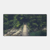 Einfache Hängebrücke über den Fluss Idrijca, Slove Schreibtischunterlage (Vorderseite)