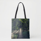 Einfache Hängebrücke über den Fluss Idrijca, Slove Tasche (Vorderseite)