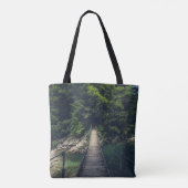 Einfache Hängebrücke über den Fluss Idrijca, Slove Tasche (Rückseite)