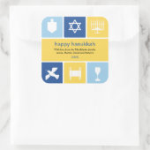 Einfache Hanukkah Icons Sticker (Tasche)