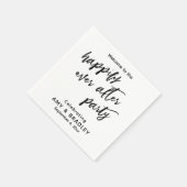 Einfache 'Happily Ever After Party'-Handschrift Serviette (Ecke)