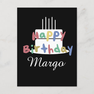 Einfache Happy Birthday Handschrift Postkarte