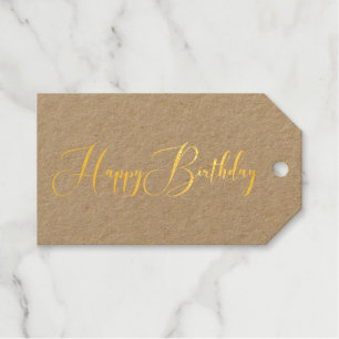 Einfache Happy Birthday Schriftart Geschenkanhänger