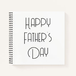 Einfache Happy Father's Day Kalligrafie Notizblock