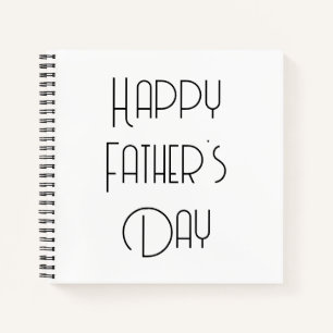 Einfache Happy Father's Day Kalligrafie Notizblock