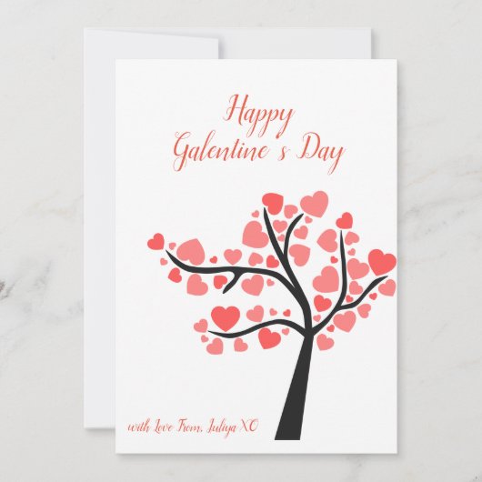 Einfache Happy Galentine's Day Card Feiertagskarte (Vorderseite)