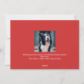 Einfache Happy Holidays Full Foto Karte (Rückseite)