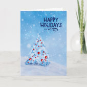 Einfache Happy Holidays Grußkarte Karte (Vorderseite)