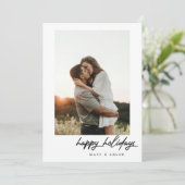 Einfache Happy Holidays Weihnachts-Fotokarte Feiertagskarte (Stehend Vorderseite)