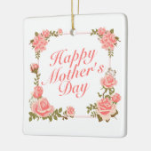Einfache Happy Mother's Day Blumenrahmen Ornament (Links)
