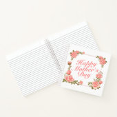 Einfache Happy Mother's Day Floral Frame Notebook Notizblock (Innenseite)
