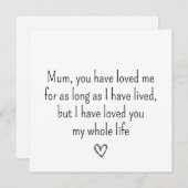 Einfache Happy Mütter-Tageskarte Feiertagskarte (Vorne/Hinten)