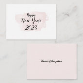 Einfache Happy New Year Card in Soft Pink Mitteilungskarte (Vorne/Hinten)