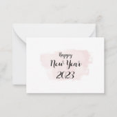 Einfache Happy New Year Card in Soft Pink Mitteilungskarte (Vorderseite)