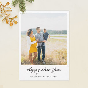 Einfache Happy New Year Foto Card Feiertagskarte