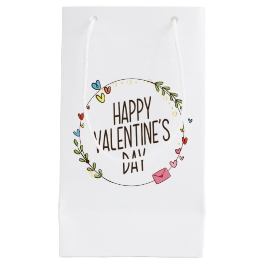 Einfache Happy Valentine's Day Wreath | Geschenktü Kleine Geschenktüte (Vorderseite)