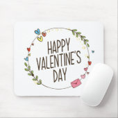 Einfache Happy Valentine's Day Wreath | Mousepad (Mit Mouse)