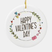 Einfache Happy Valentine's Day Wreath | Ornament (Hinten)