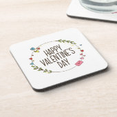 Einfache Happy Valentine's Day Wreath | UNTERSETZE Getränkeuntersetzer (Linke Seite)